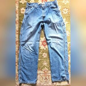 Vintage Arizona 36x34 Carpenter Blue Jeans 90s Baggy Loose Wide Leg Faded